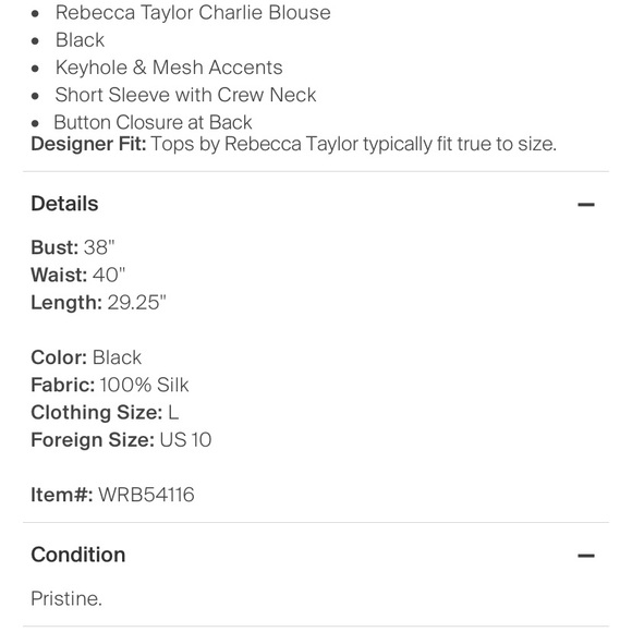 Rebecca Taylor Charlie Blouse - Picture 4 of 4